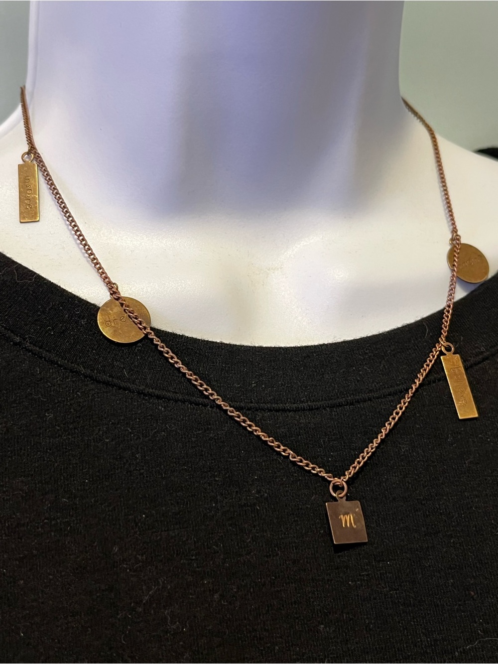 Madewell Bronze Positivity Necklace